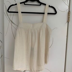 Universal Threads Wide Strap Linen Ivory Camisole